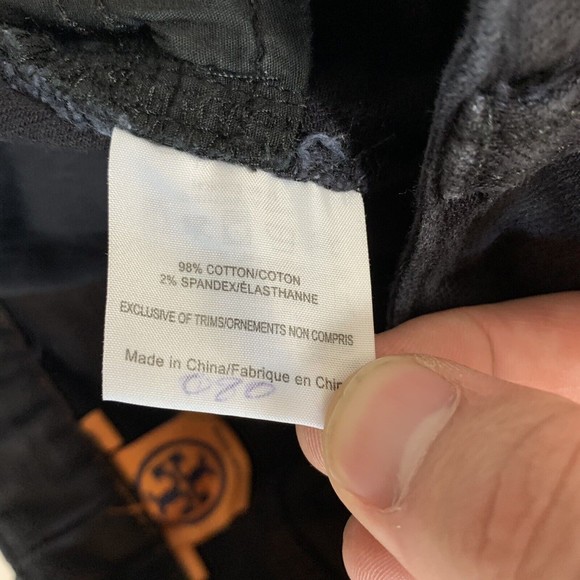 TORY BURCH Super Skinny Jeans Womens 27 Black Denim Cotton Stretch Low Rise - Picture 10 of 10